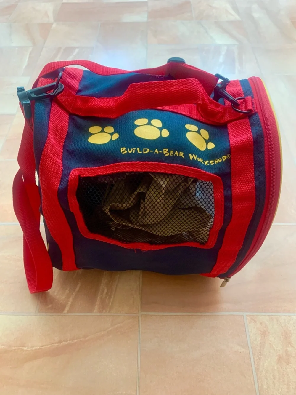 Build-A-Bear Black & Red Pet Dog Carrier Bag & Accessories Set